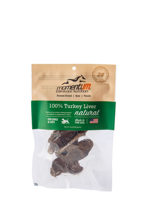 MOMENTUM DOG CAT FREEZE-DRIED TURKEY LIVER 1OZ - My Pet Store and More